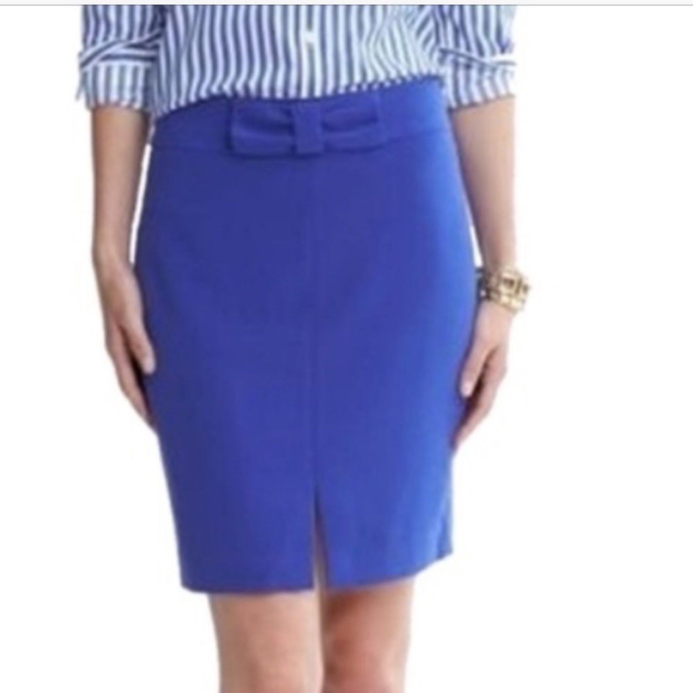 Banana Republic Royal Blue Pencil Skirt with Bow